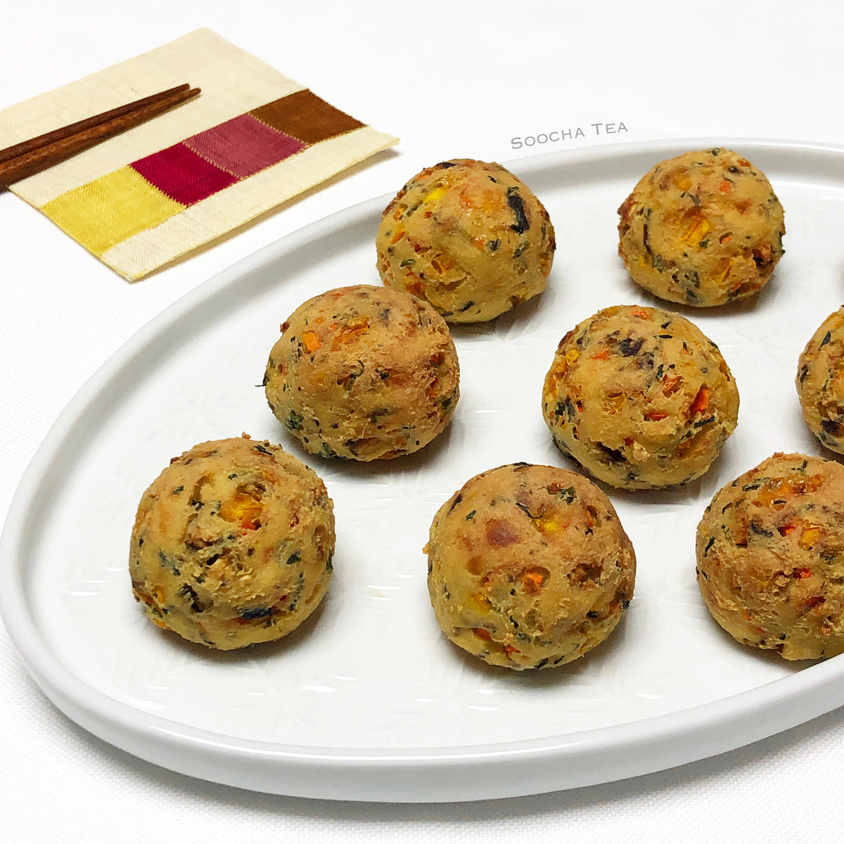 Oven-baked Barley Sprout Tofu Balls | Recipes - Soocha Tea