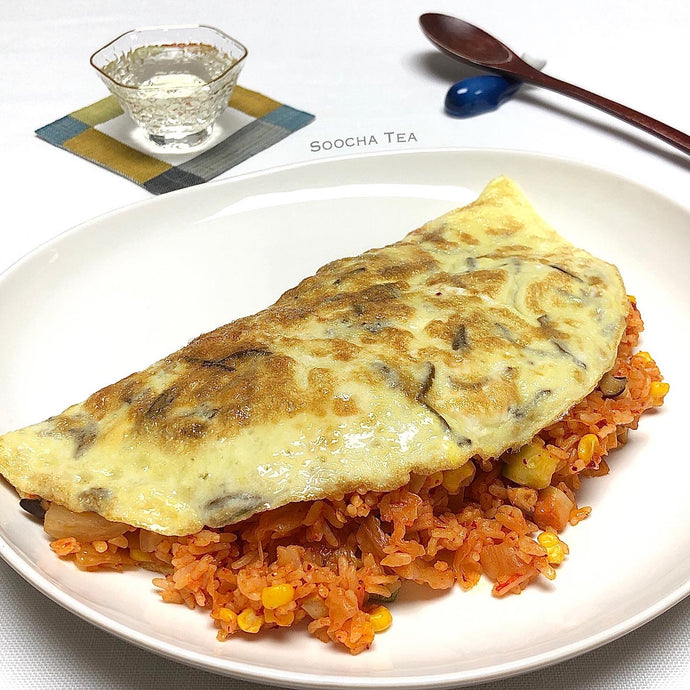 Kimchi Fried Rice with Woojeon Egg Wrap