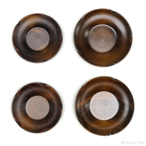 Flower Wooden Saucers