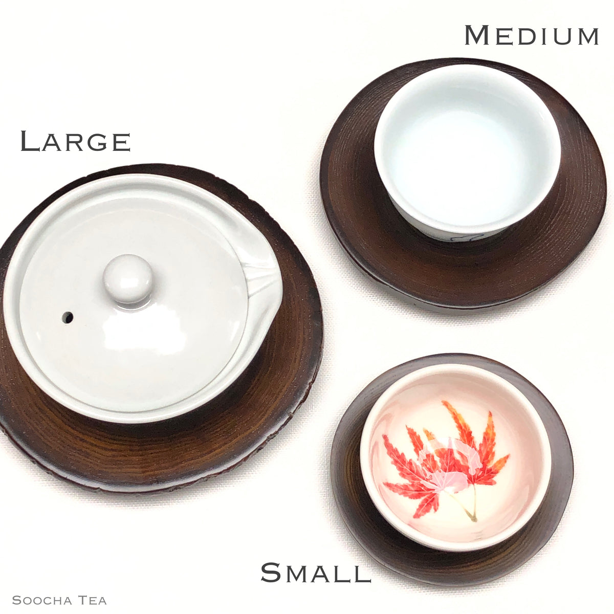 Natural Cut Wooden Saucers | Soocha Tea